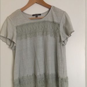 Blue Tassel Shirt (ANTHROPOLOGIE)